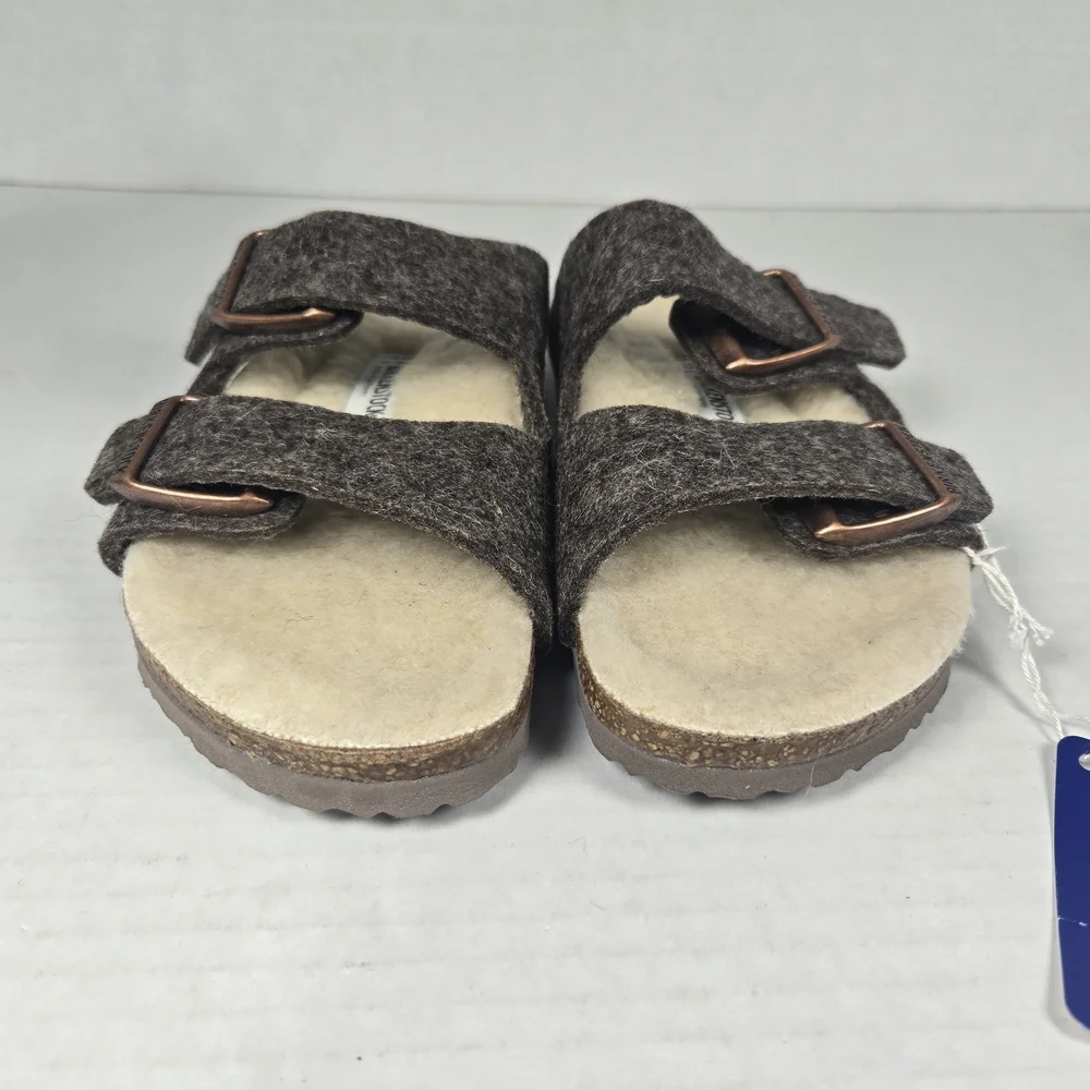 Birkenstock Arizona Cacao Happy Lamb Wool Sandals Size EU30 US C12 little kids